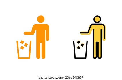 Trash icon set for web and mobile app. trash can icon. delete sign and symbol.