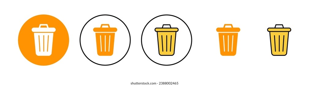 Trash icon set for web and mobile app. trash can icon. delete sign and symbol.