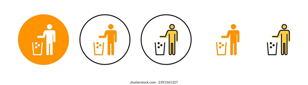 Trash icon set for web and mobile app. trash can icon. delete sign and symbol.