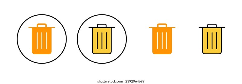 Trash icon set for web and mobile app. trash can icon. delete sign and symbol.
