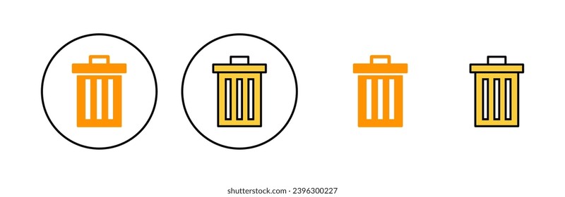 Trash icon set for web and mobile app. trash can icon. delete sign and symbol.