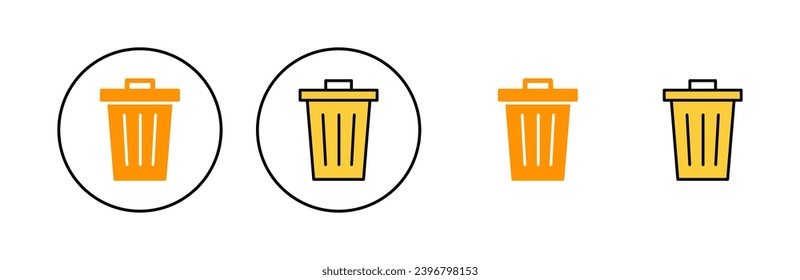 Trash icon set for web and mobile app. trash can icon. delete sign and symbol.