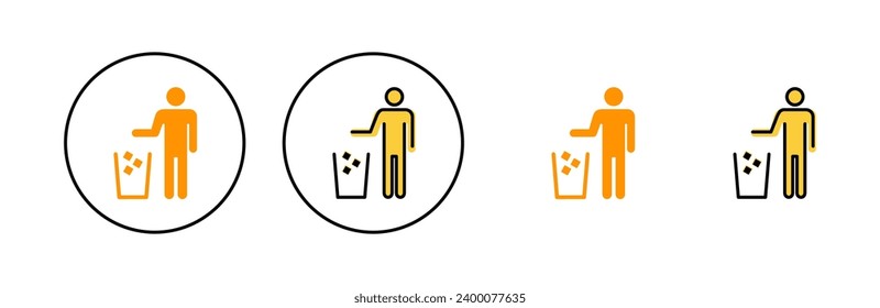 Trash icon set for web and mobile app. trash can icon. delete sign and symbol.
