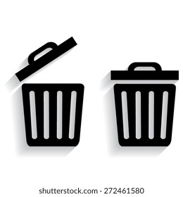 Trash icon with shadow