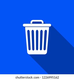 Trash icon with shadow , sign design
