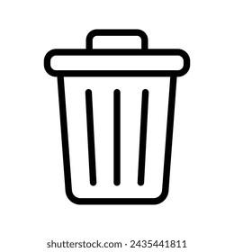 Icono de basura. signo para concepto móvil y diseño web. ilustración vectorial