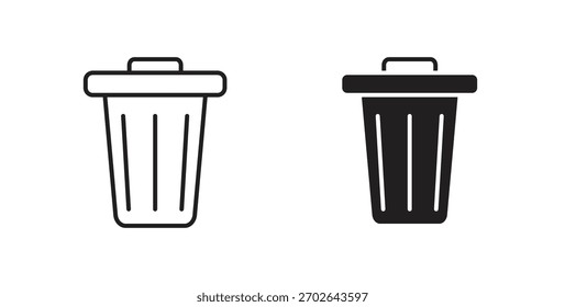 Logotipo abstracto de Diseño gráfico moderno de tendencia plana simple icono de basura