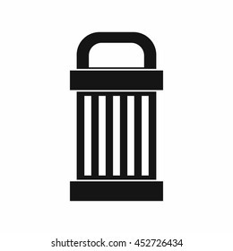 Trash icon in simple style. Garbage symbol isolated vector illustration