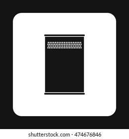 Trash icon in simple style isolated on white background. Sanitation symbol