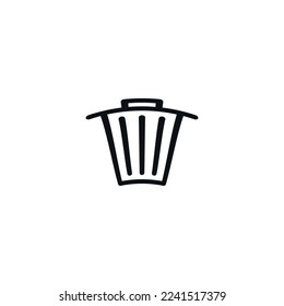Icono de Basura. Símbolo de fondo de póster de reciclaje de estilo simple. Botón Borrar. Elemento de diseño del logotipo de la marca Trash. Impresión de camisetas con basura. Vector para pegatinas.