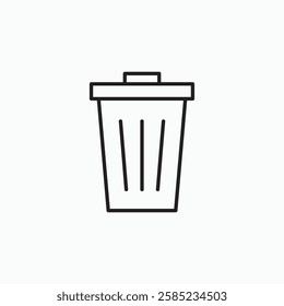 Trash icon. simple vector icon