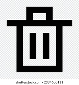 Trash icon. Suitable for website UI design