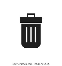 Trash icon symbol for apps and websites. trash can icon. delete sign and symbol.