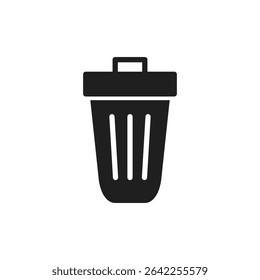 Trash icon symbol for apps and websites. trash can icon. delete sign and symbol.