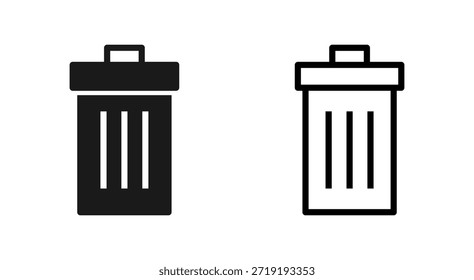 Icono de basura para App y Sitios web. icono de la papelera. signo y símbolo del Borrar.