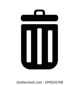 Trash icon symbol. Transparent background. EPS 10