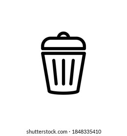 Trash icon symbol vector on white background