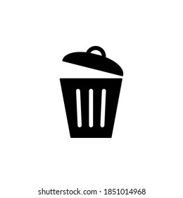 Trash icon symbol vector on white background