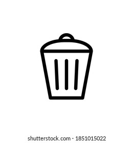 Trash icon symbol vector on white background