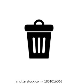 Trash icon symbol vector on white background