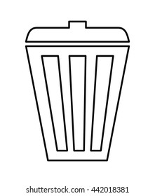trash icon. Think green concept. Vector graphic