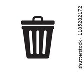 trash icon in trendy flat design 