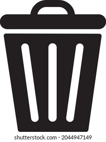 trash icon in trendy flat design.eps