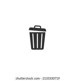 Trash icon trendy flat design. Vector