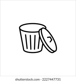 icono de basura en diseño plano de moda sobre fondo blanco. EPS 10