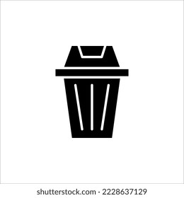 trash icon in trendy flat design on white background. EPS 10