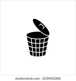 icono de basura en diseño plano de moda sobre fondo blanco. EPS 10
