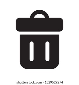 Trash icon in trendy flat style design. Vector graphic illustration. Trash can icon for website design and user interface. Vector file. EPS 10.