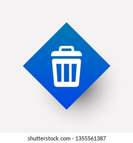 Trash icon in trendy flat style isolated on background. Trash icon page symbol for your web site design Trash icon logo, app, UI , on white background Vector.