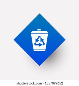 Trash icon in trendy flat style isolated on background. 