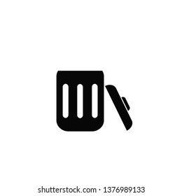 trash icon in trendy flat style isolated on background. trash icon page symbol for your web site design trash icon logo, app, UI , on white background Vector. - Vector - Vector
