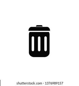 trash icon in trendy flat style isolated on background. trash icon page symbol for your web site design trash icon logo, app, UI , on white background Vector. - Vector - Vector
