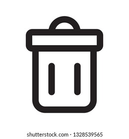 Trash icon in trendy outline style design. Vector graphic illustration. Trash can icon for website design and user interface Editable vector stroke. EPS 10.