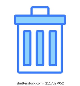 trash Icon. User interface Vector Illustration, As a Simple Vector Sign and Trendy Symbol in Line Art Style, for Design and Websites, or Mobile Apps,