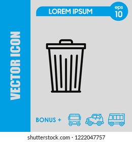Trash icon vector