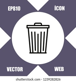 Trash icon vector