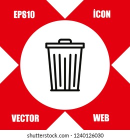Trash icon vector
