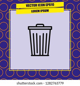 Trash icon vector