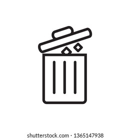 trash icon vector