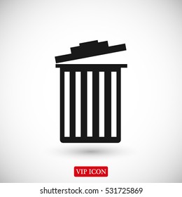 trash icon, vector best flat icon, EPS
