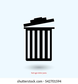 trash icon, vector best flat icon, EPS