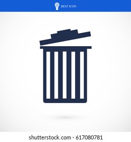 trash icon, vector best flat icon, EPS