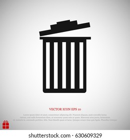 trash icon, vector best flat icon, EPS