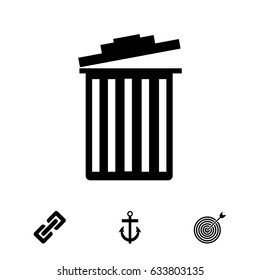 trash icon, vector best flat icon, EPS