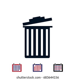 trash icon, vector best flat icon, EPS