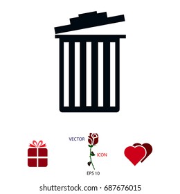 trash icon, vector best flat icon, EPS